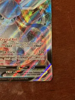 Pokemon Card Error Off Centered Glaceon VMAX Evolving Skies 041/203 Ultra Rare - Image 5