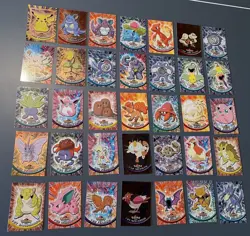 Pokemon 1999 Topps 35 Card Lot Vintage Foil Pikachu Rate Ex Set Collection V Gx - Image 1