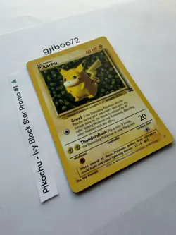 Pokemon IVY Pikachu Black Star 1 - League Promo Exclusive WotC - 1999 Card NM NP - Image 2