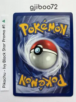 Pokemon IVY Pikachu Black Star 1 - League Promo Exclusive WotC - 1999 Card NM NP - Image 4