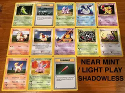 SHADOWLESS Pokemon Card Lot Base Set NM/LP - Image 1