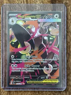 Pokemon Mega Lopunny EX 128/094 Me02: Phantasmal Flames Full Art Holo Rare Card - Image 1