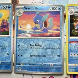 Pokemon Squirtle, Wartortle, Blastoise 3 Card Lot - Holo/Reverse-holo - Image 3