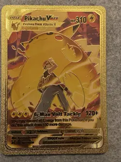 Pokemon Pikachu VMAX Card TG17/TG30 HP310 G-max Volt Tackle 120+ Gold - Image 1