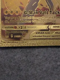 Pokemon Pikachu VMAX Card TG17/TG30 HP310 G-max Volt Tackle 120+ Gold - Image 5