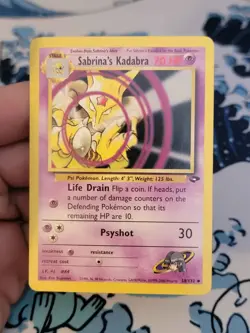 Pokemon Sabrina's Kadabra 58/132 Gym Challenge Unlimited Card - Image 1