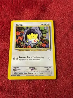 Togepi 51/111 Neo Genesis Regular Wotc Pokemon Card Lp - Image 1