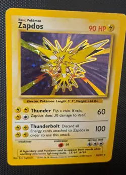Zapdos 016/102 Base Set Pokemon English Card TCG PSA WOTC Vintage Wizards Holo - Image 1