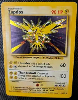 Zapdos 016/102 Base Set Pokemon English Card TCG PSA WOTC Vintage Wizards Holo - Image 2