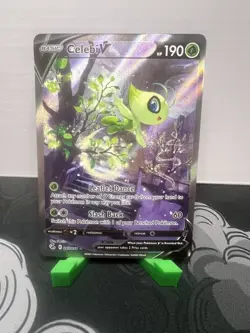 Pokemon TCG Celebi v 245/264 Fusion Strike Alternate Art Rare Holo Card - Image 1