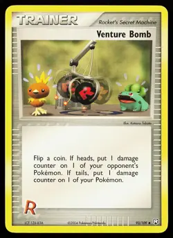 Venture Bomb 93/109 Uncommon Team Rocket Returns Pokemon Card - Image 1
