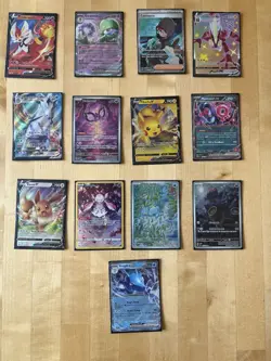 Pokemon card lot, full arts, V, VMAX, EX, + Shrouded Fable card sleeves - Image 2