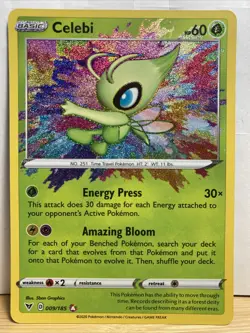 Pokemon Vivid Voltage Celebi Amazing Rare Foil Card 009/185 - Image 1