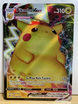 Pokemon Vivid Voltage Pikachu VMax Full Art Foil Card 44/185 - Image 1