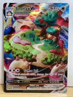 Pokemon Sword & Shield Snorlax VMax Full Art Foil Card 142/202 - Image 1