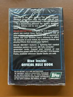 Killer Instinct Starter Deck Sealed 1996 Topps Nintendo Collectible Card Game BL - Image 2