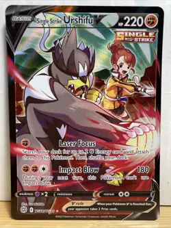 Pokemon Brilliant Stars Single Strike Urshifu V Foil Card Rare Tg18/Tg30 - Image 1