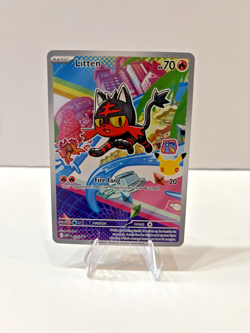 Pokemon Alola Starter Trio Rowlet Litten Popplio Promo Holo Card Lot NM - Image 2