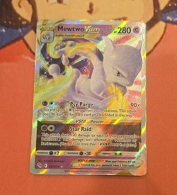 Pokemon Mewtwo VSTAR Holo 280 HP Card 031/078 GO 2022 English Psychic TCG - Image 1