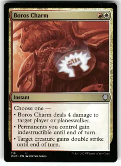 MAGIC: THE GATHERING BOROS CHARM 116 COMMANDER: PHYREXIA: ALL WILL BE ONE NM - Image 1