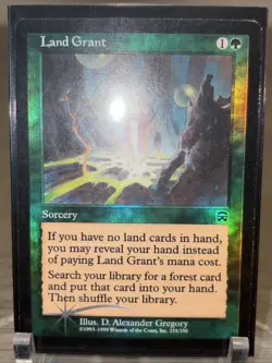 Land Grant - FOIL *MERCADIAN MASQUES* LIGHTLY PLAYED *1999* COMMON *MAGIC* MTG - Image 2