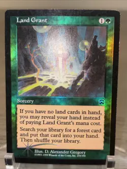 Land Grant - FOIL *MERCADIAN MASQUES* LIGHTLY PLAYED *1999* COMMON *MAGIC* MTG - Image 3