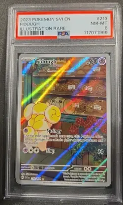 POKEMON CARD FIDOUGH ILLUSTRATION RARE 213 SCARLET & VIOLET #213 GRADED PSA 8 - Image 1