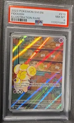 POKEMON CARD FIDOUGH ILLUSTRATION RARE 213 SCARLET & VIOLET #213 GRADED PSA 8 - Image 2