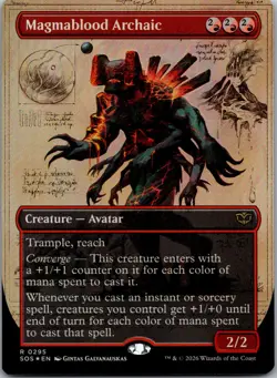 Magmablood Archaic (Borderless) 295 Secrets of Strixhaven Foil NM - Image 1