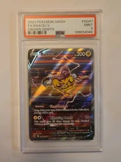 2023 Pokemon SWSH Crown Zenith Raikou V Galarian Gallery #GG41/GG70 PSA 9 - Image 1