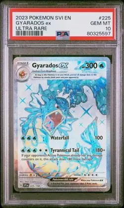2023 POKEMON SVI EN-SCARLET & VIOLET ULTRA RARE #225 GYARADOS EX PSA 10 - Image 1