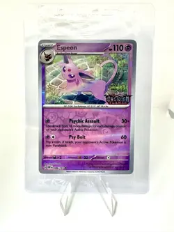 Espeon (Best Buy Exclusive) 086/197 Pokemon Obsidian Flames Stamped Sealed Promo - Image 1