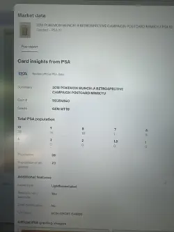 Mimikyu Pokemon Postcards 2018 Munch: A Retrospective Campaign CGC Pristine 10 - Image 4