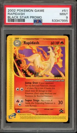 Pokemon Rapidash Black Star Promo #51 PSA 9 Mint - Image 1
