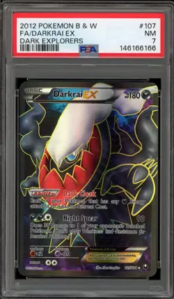 Pokemon Darkrai EX Dark Explorers Full Art #107 PSA 7 - Image 1