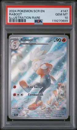 PSA 10 Raboot Stellar Crown 147/142 EN Illustration Rare Pokemon Card English - Image 1
