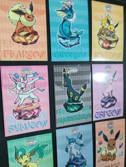 Pokemon Let's Go Eevee Database Peru Gem Set Eeveelutions Full Set STAR HOLO - Image 3