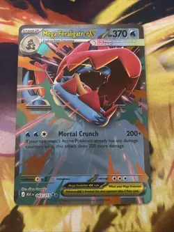Mega Feraligatr ex 043/217 Double Rare ME: Ascended Heroes Pokemon NM - Image 1