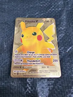Pokemon Pikachu TCG Gold Metal Card Celebrations 58/102 PSA 8 - Image 1