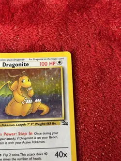 1st Edition Dragonite 4/62 Fossil Holo Wotc Pokemon Card 1999 Played - Image 2