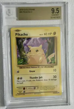 2016 Pikachu #35 Evolutions Pokemon XY BGS 9.5/PSA 10 Gem Mint 💎 🔥 - Image 1