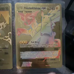 Pokemon TAG TEAM Card - Pikachu & Zekrom GX 184/181 English Standard - Image 1