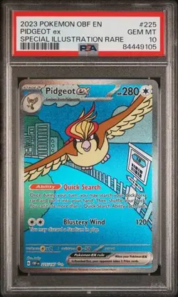 Pokemon Pidgeot ex Obsidian Flames Special Illustration Rare #225 PSA 10 - Image 1