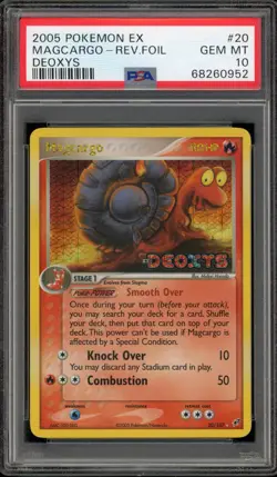 Pokemon Magcargo EX Deoxys Reverse Holo Rare #20 PSA 10 Gem Mint - Image 1