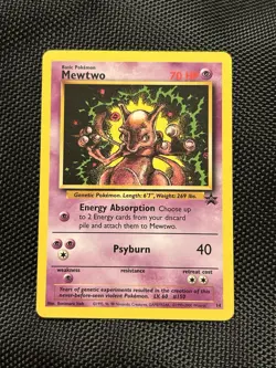 Pokemon Mewtwo Wotc Promo 14/53 Basic 70 HP Psyburn Promo Card English - Image 1