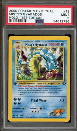Pokemon Misty's Gyarados Gym Challenge 1st Edition Holo Rare #13 PSA 9 Mint - Image 1