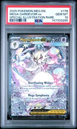 2025 Pokemon Mega Evolutions Gardevoir EX Special Illustration Rare #178 PSA 10 - Image 1