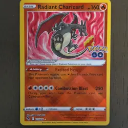 The Pokemon Company Radiant Charizard 011/078 Pokemon GO Radiant Rare Holo EN - Image 1