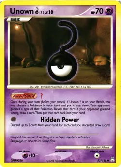 Pokemon TCG Unown (U) 82/146 Uncommon Non Holo Legends Awakened MP - Image 1