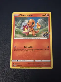 CHARMANDER POKEMON GO SWSH232 PROMO BLACK STAR LP SEE PICS BACK RIGHT - Image 1